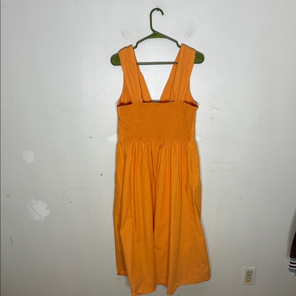 Band of the Free Orange Sleeveless Milkmaid Boho Style Dress Size XL - Picture 5 of 5